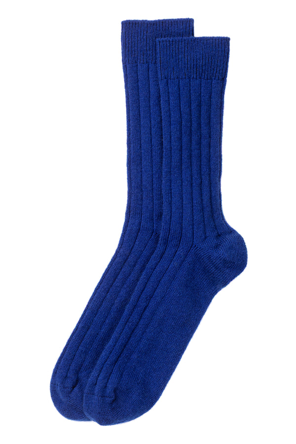 Men’s Cashmere Bed Socks, Delphinium